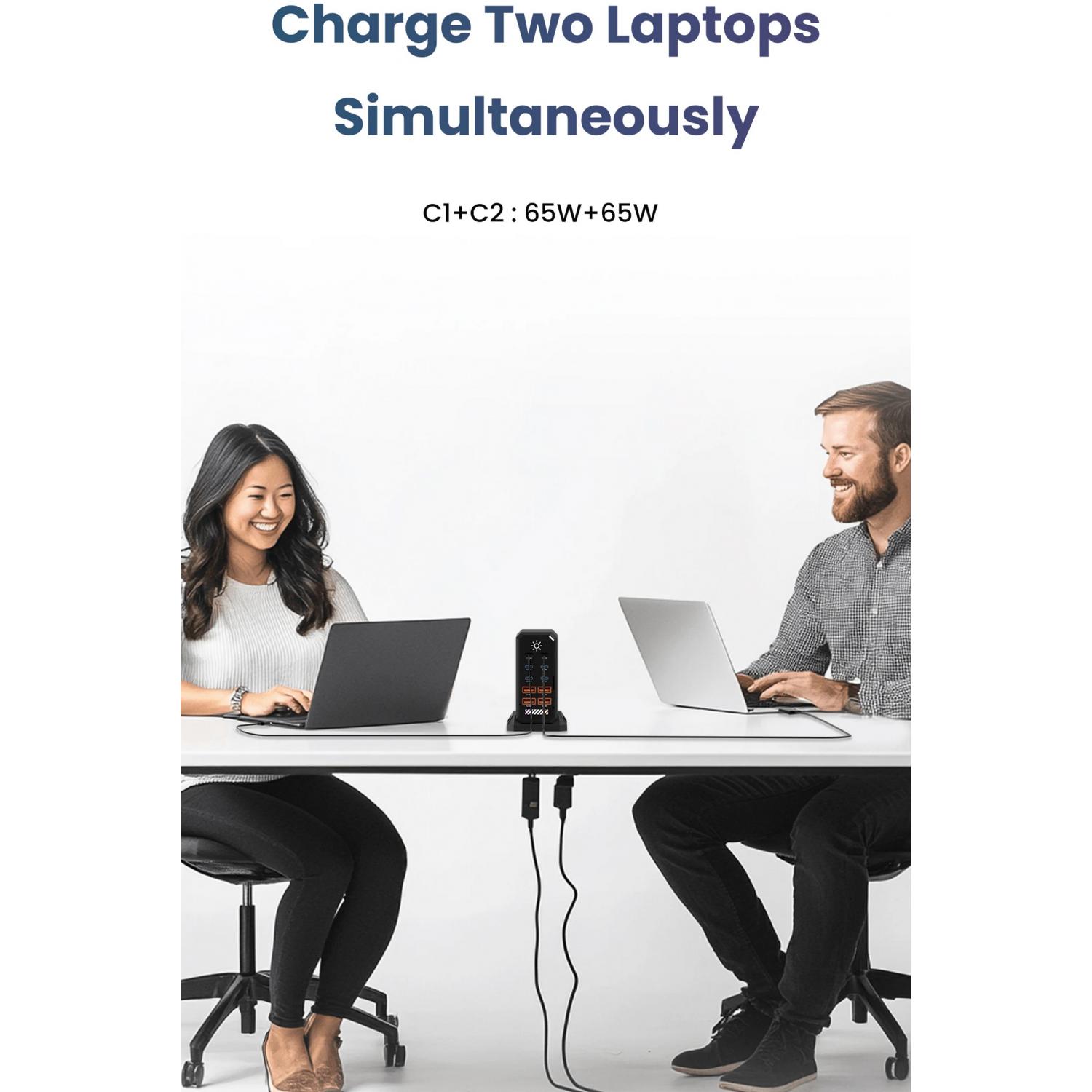 Taffware Charger Station Fast Charge Touch USB Type C GaN 10Port 660W HW18