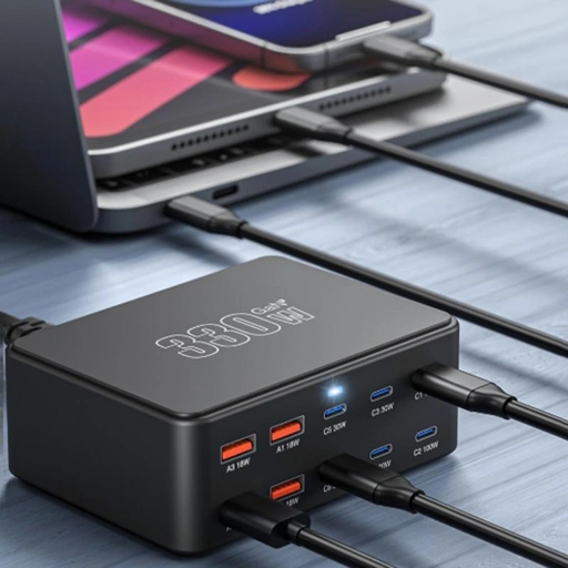 Taffware Charger Station Portable Fast Charging USB Type C 10Port 330W HW66
