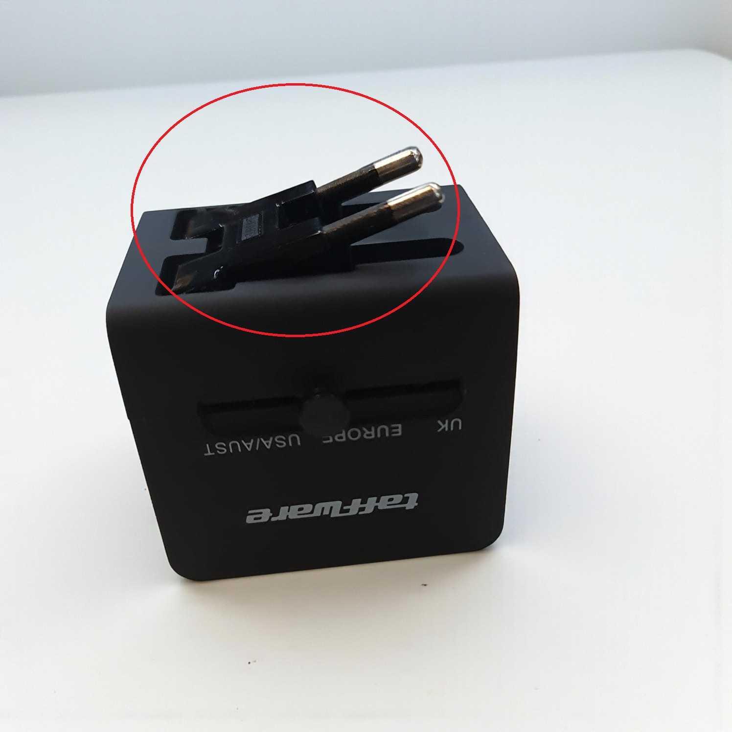 JY-148 Travel Adaptor Universal Plug EU UK US/AUST 2.1A USB A Praktis dan Efisien, Desain Portabel