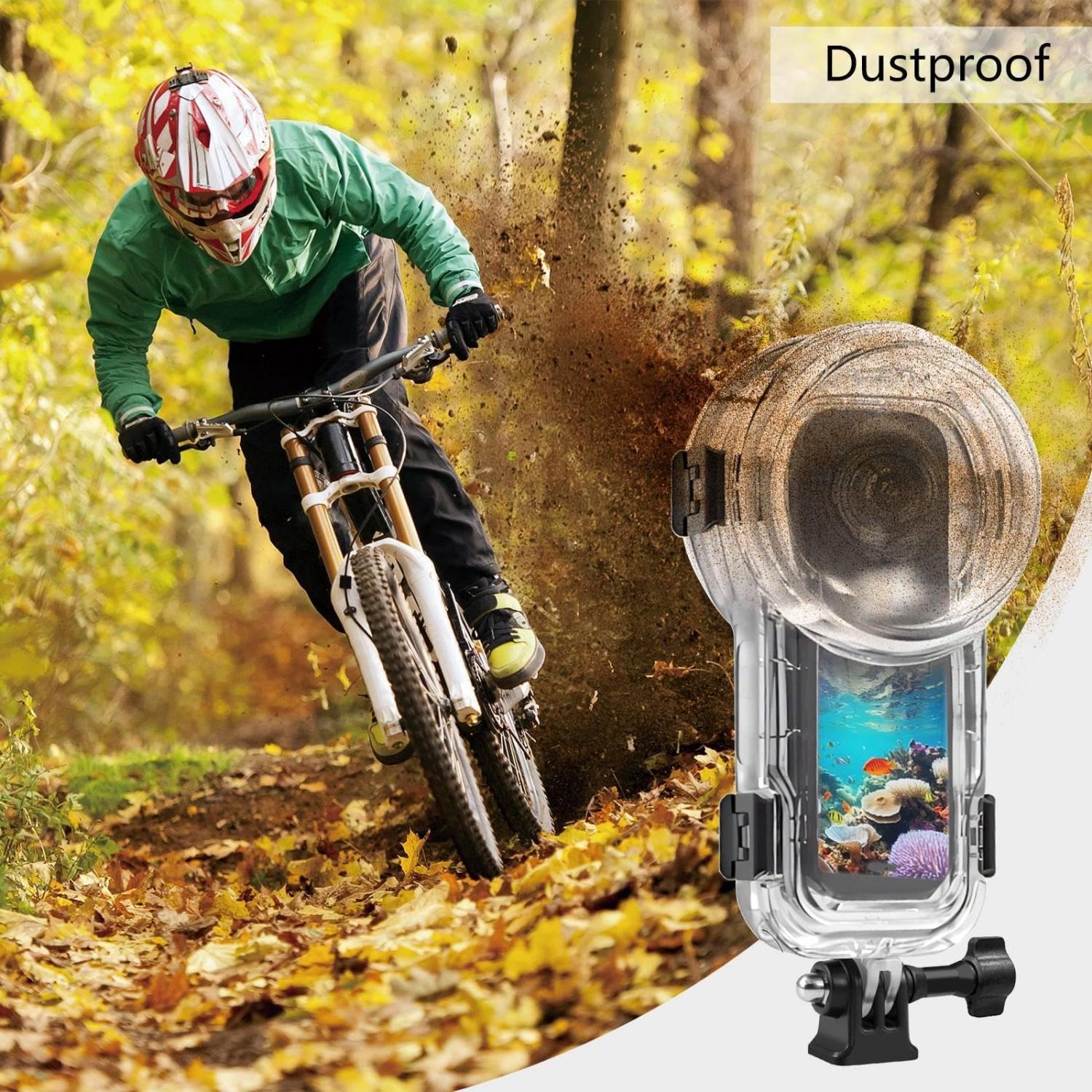 YAZE Underwater Waterproof Case Diving Invisible 50M for Insta360 X5 - Shell Kamera Tahan Air 50M, Lensa Ultra-Jelas, PC Anti