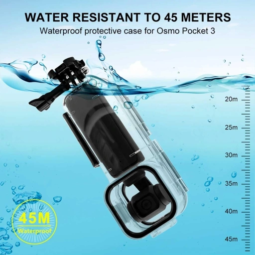 WERWIN Casing Anti Air Waterproof Camera Case 35M DJI Osmo Pocket 3 - Perlindungan Maksimal di Bawah Air, Jernih dan Ergonomis