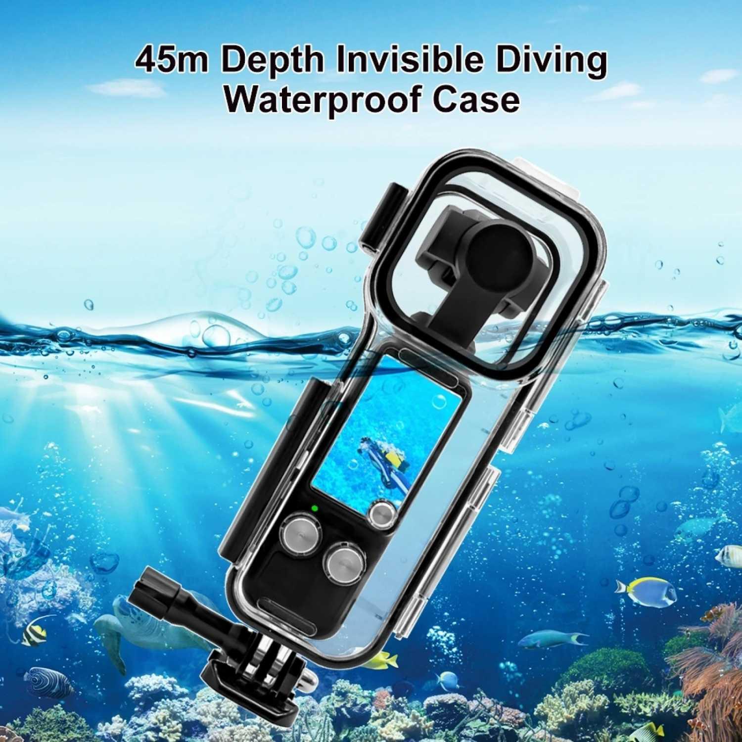 WERWIN Casing Anti Air Waterproof Camera Case 35M DJI Osmo Pocket 3 - Perlindungan Maksimal di Bawah Air, Jernih dan Ergonomis
