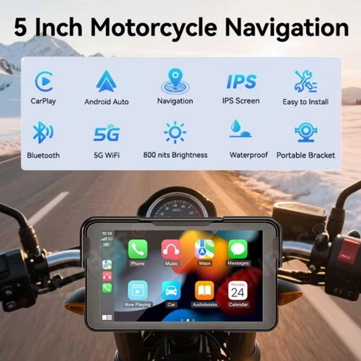 VENBES Head Unit Motor CarPlay - Pengalaman Berkendara Maksimal, Hiburan Beragam, Koneksi Stabil