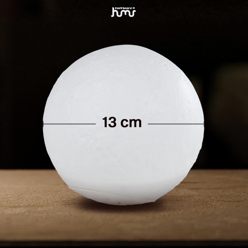 Taffware HUMI Air Humidifier Ultrasonic 3D Moon Menjaga Tidur Tenang dan Ruangan Sejuk, Dekorasi Unik