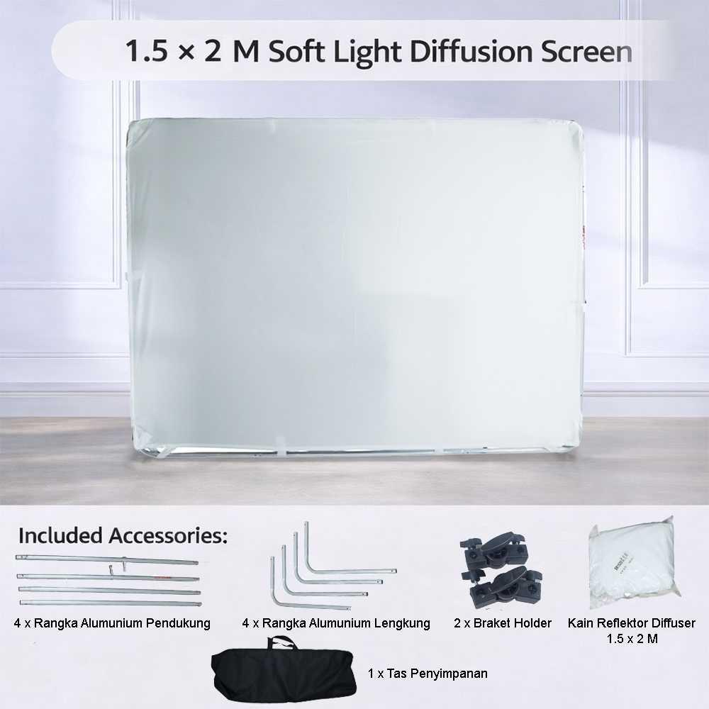 TaffSTUDIO Reflector Diffuser Soft Light Screen Butterfly Photograpy - Solusi Profesional Pencahayaan, Lebih Halus dan Merata