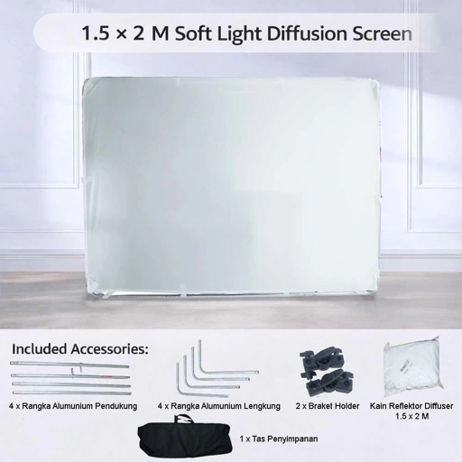 TaffSTUDIO Reflector Diffuser Soft Light Screen Butterfly Photograpy - Solusi Profesional Pencahayaan, Lebih Halus dan Merata