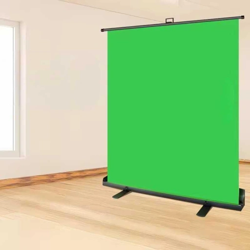 VISKEY Green Screen Retractable Foldable - Solusi Praktis untuk Foto & Video, Area Luas