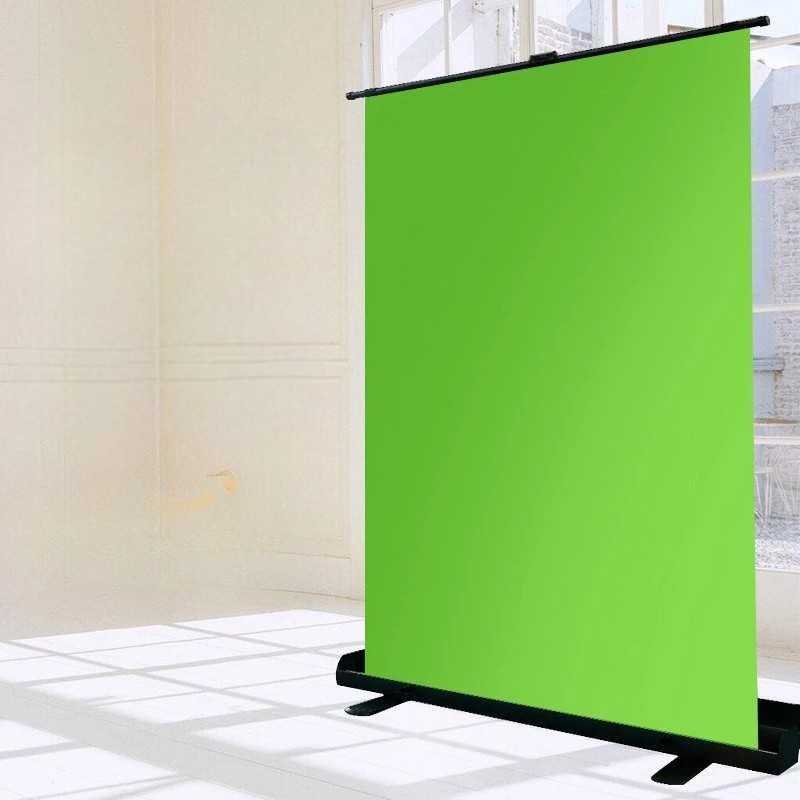 VISKEY Green Screen Retractable Foldable - Solusi Praktis untuk Foto & Video, Area Luas