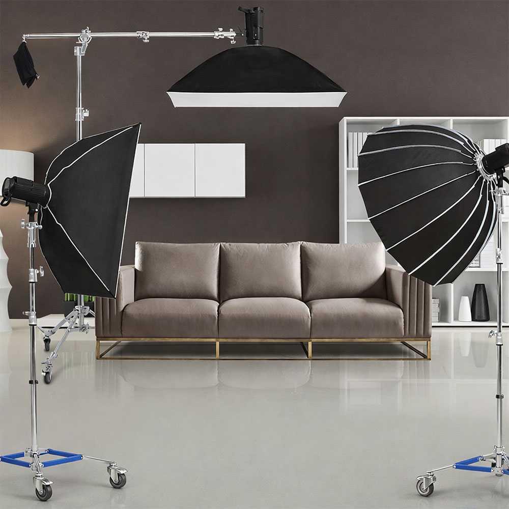 TaffSTUDIO Light Stand Tripod Studio 3.2M - Stabilitas Tinggi, Mobilitas Mudah, Ideal untuk Studio Besar