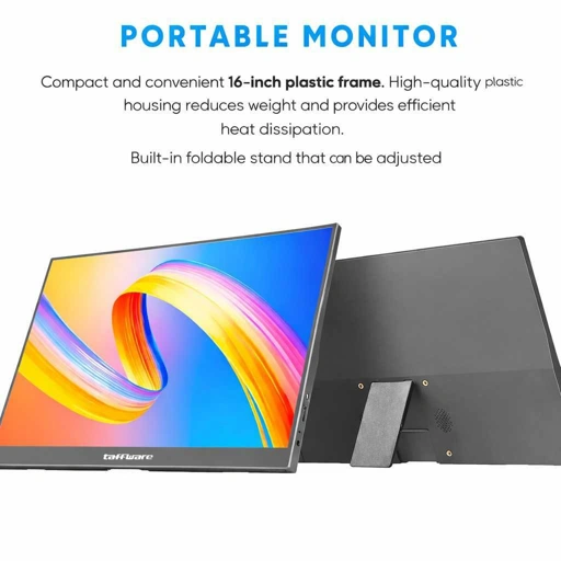 Taffware Portable Monitor Touchscreen 16 Inch - Tingkatkan Produktivitas, Tampilan Jernih