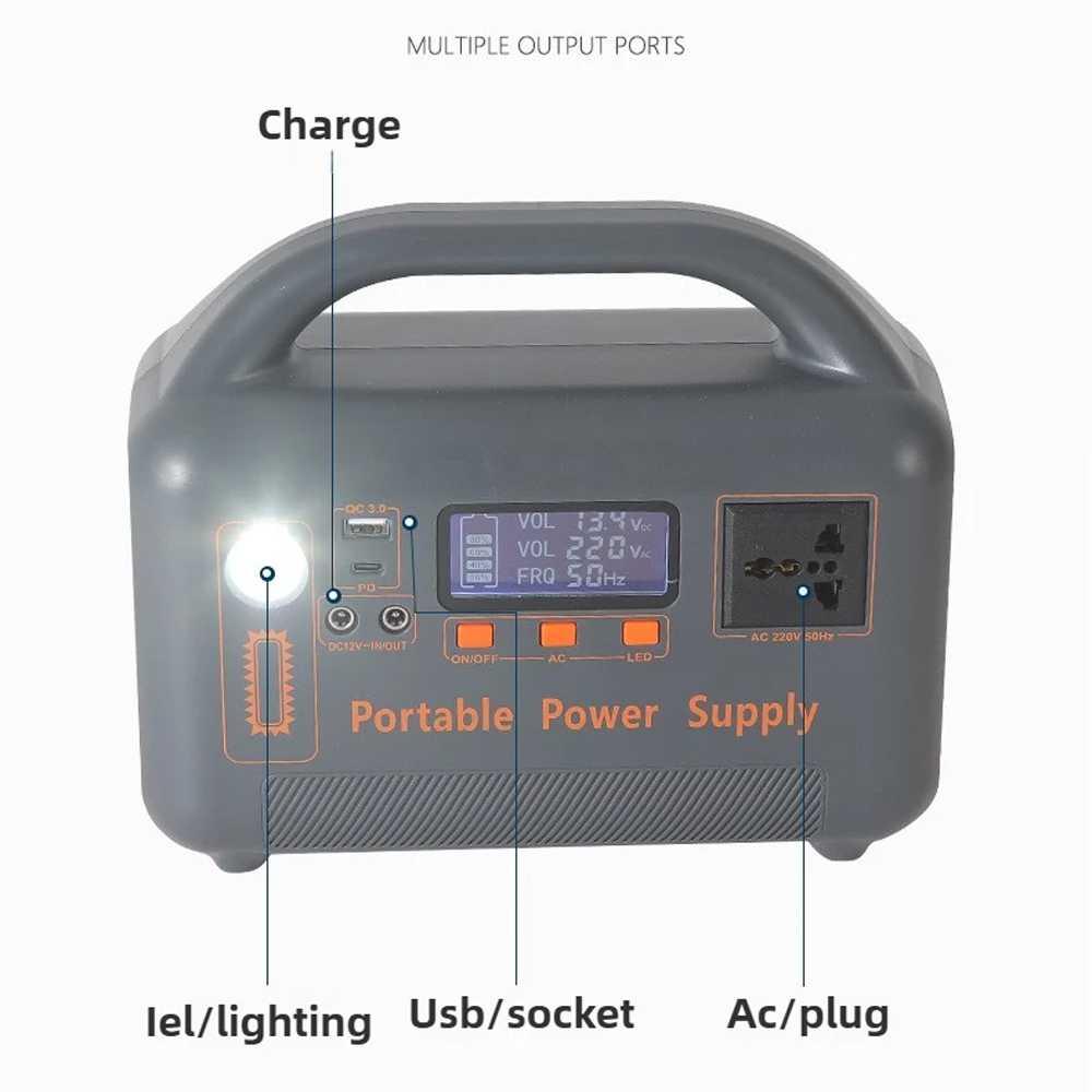 SUYIJIA Portable Power Supply Station 60000mAh - Daya Besar, Beragam Port, Layar Digital Informatif