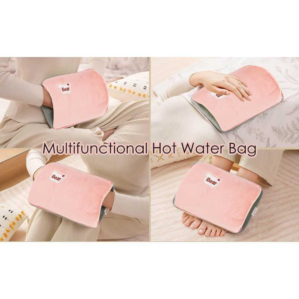 Bear Hot Water Bag Electric Warmer Pillow - Sensasi Hangat untuk Meredakan Pegal