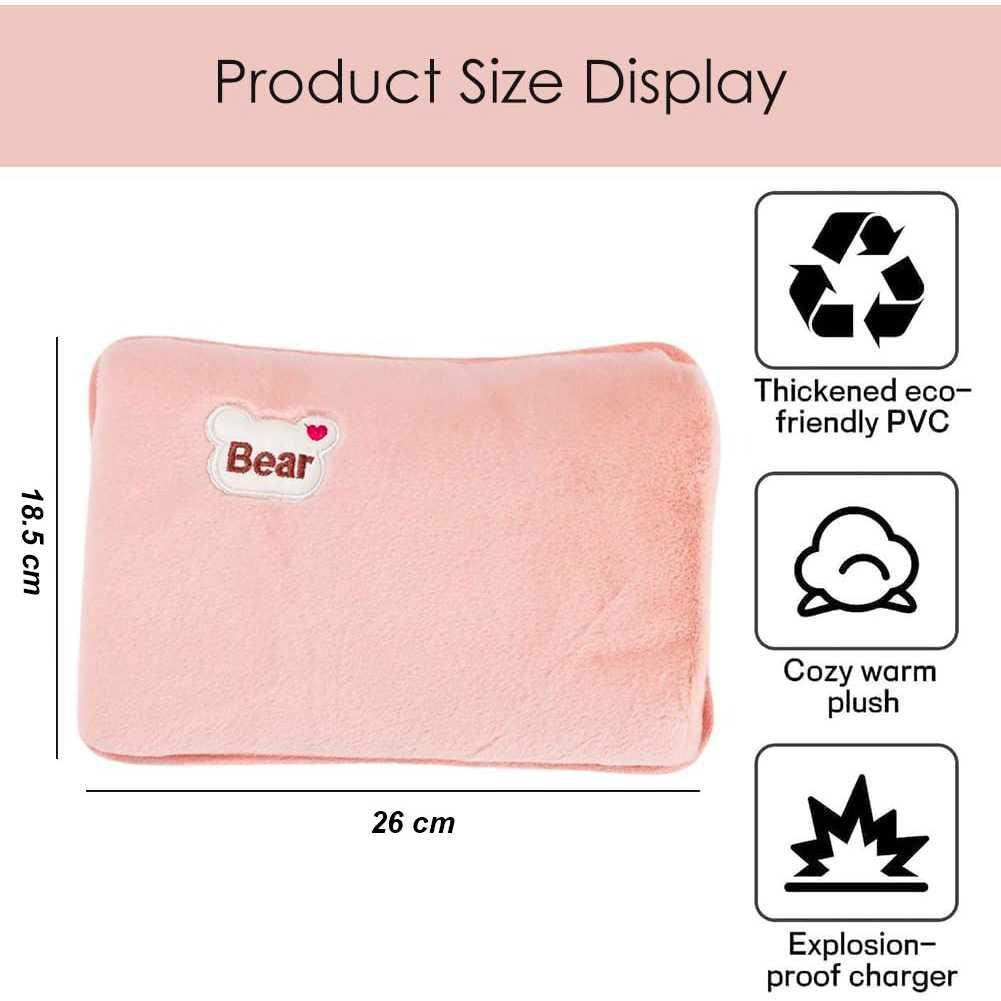 Bear Hot Water Bag Electric Warmer Pillow - Sensasi Hangat untuk Meredakan Pegal