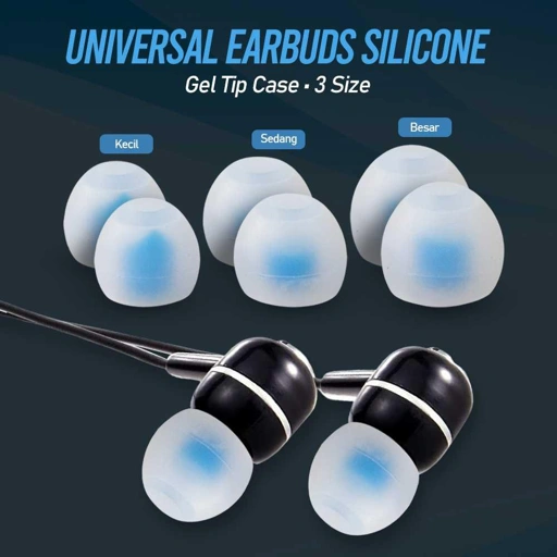 Universal Eartips Silicone Gel 3 Size 3 Pair Tingkatkan Kenyamanan dan Kualitas Suara