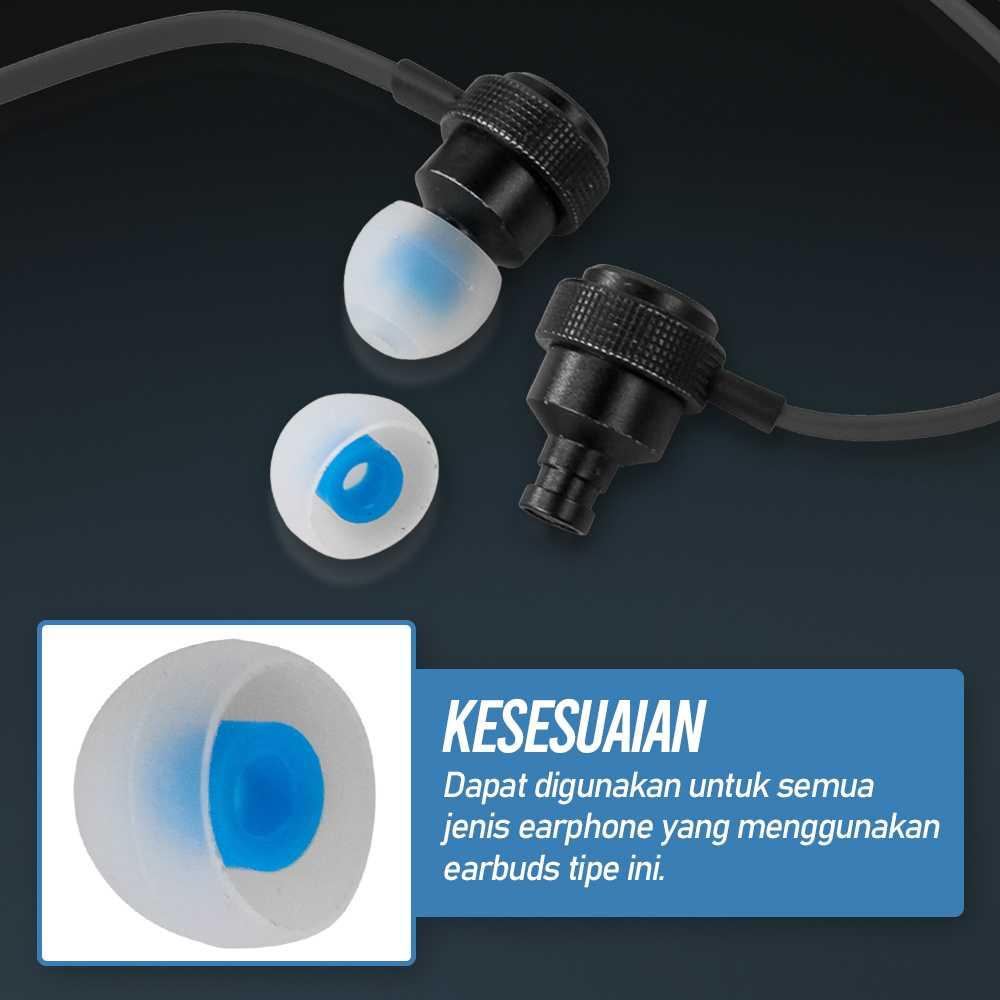 Universal Eartips Silicone Gel 3 Size 3 Pair Tingkatkan Kenyamanan dan Kualitas Suara