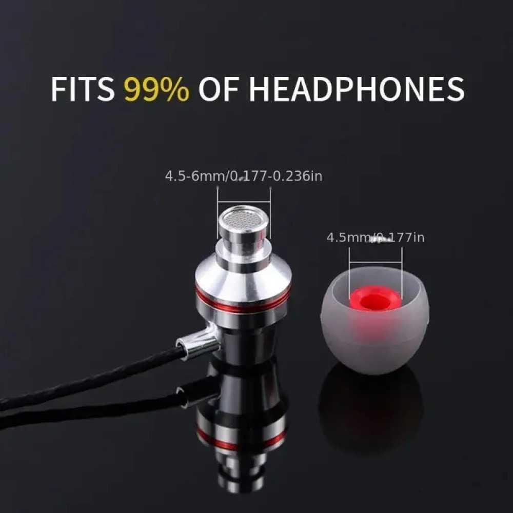 Universal Eartips Earbuds Silicone Gel Tingkatkan Kenyamanan & Kualitas Audio, Cocok untuk Semua Earphone
