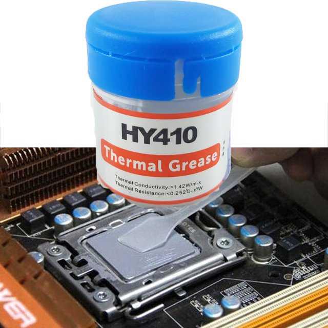 Halnziue Thermal Paste CPU Heatsink Silicone Compound Grease 10g - HY410, Transfer Panas Optimal - Hindari Overheating, Praktis untuk PC dan Laptop