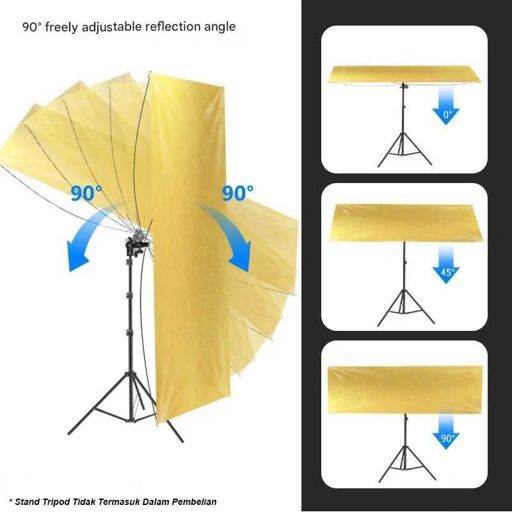 LIFER Reflektor Cahaya Studio 4in1 - Manipulasi Cahaya dengan Lebih Mudah, Ideal untuk Fotografi Studio dan Outdoor