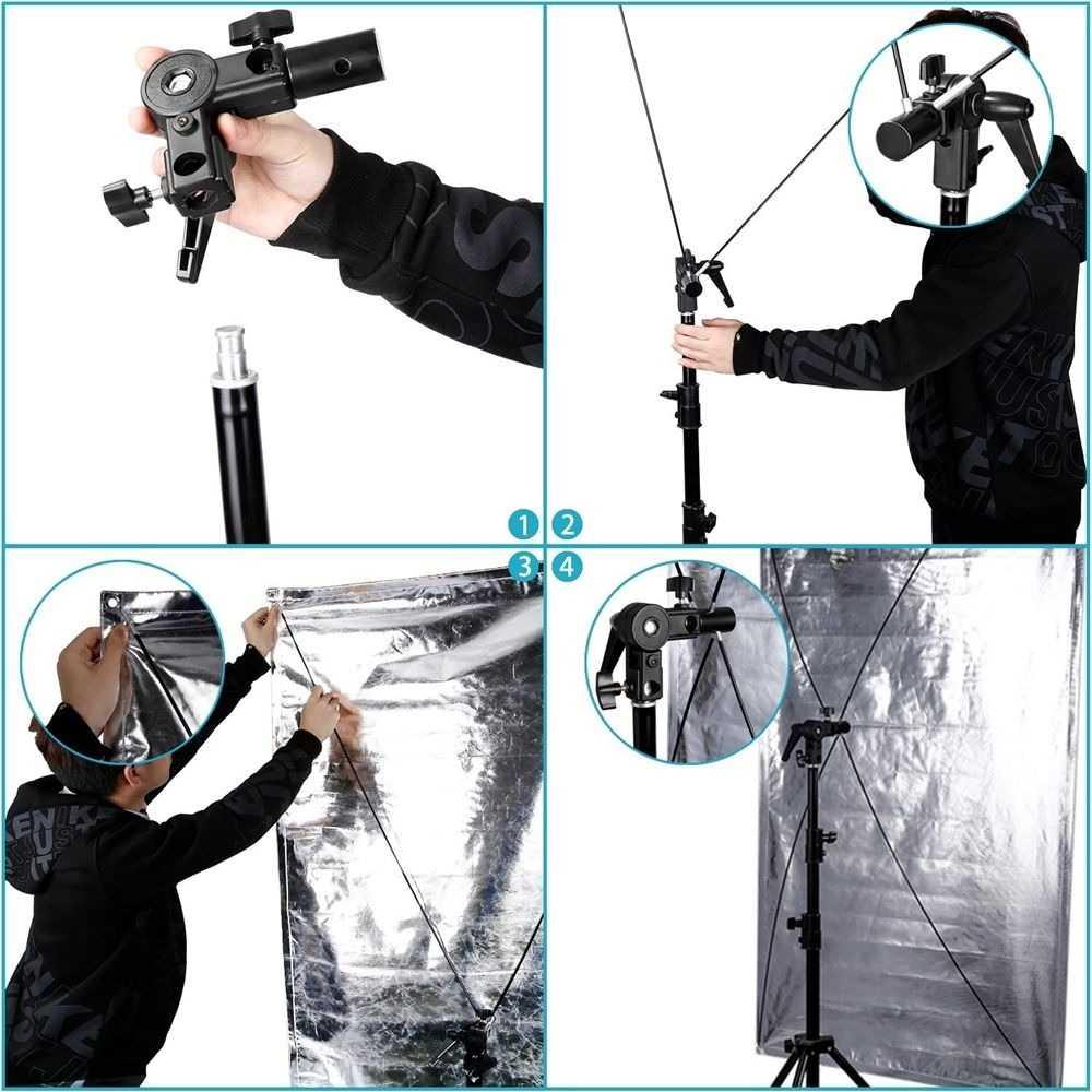 LIFER Reflektor Cahaya Studio 4in1 - Manipulasi Cahaya dengan Lebih Mudah, Ideal untuk Fotografi Studio dan Outdoor