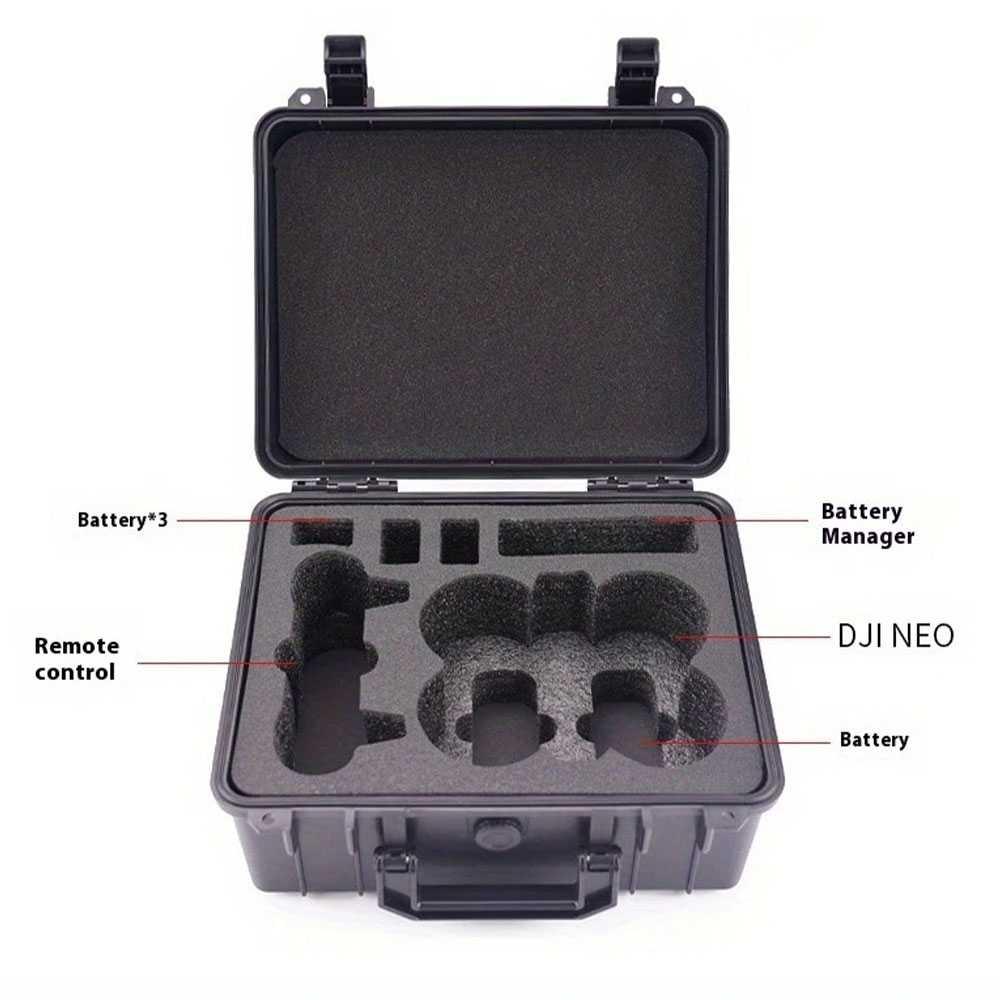 Zintech Tas Drone Hard Case Shockproof for DJI Neo Perlindungan Maksimal, Desain Kokoh
