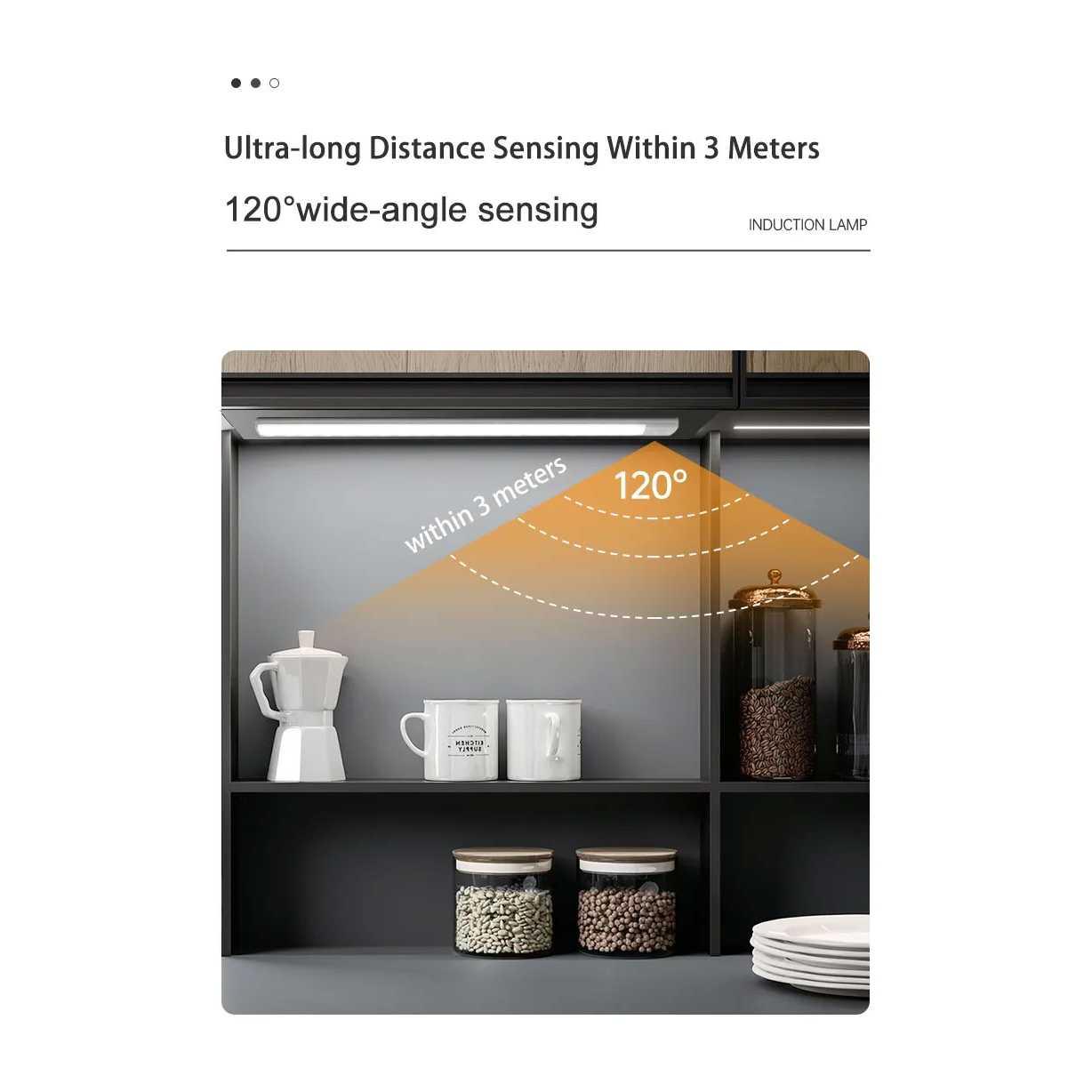 YIJUN Lampu LED Motion Sensor Cabinet Light Pencahayaan Cerdas, Hemat Energi, Modern