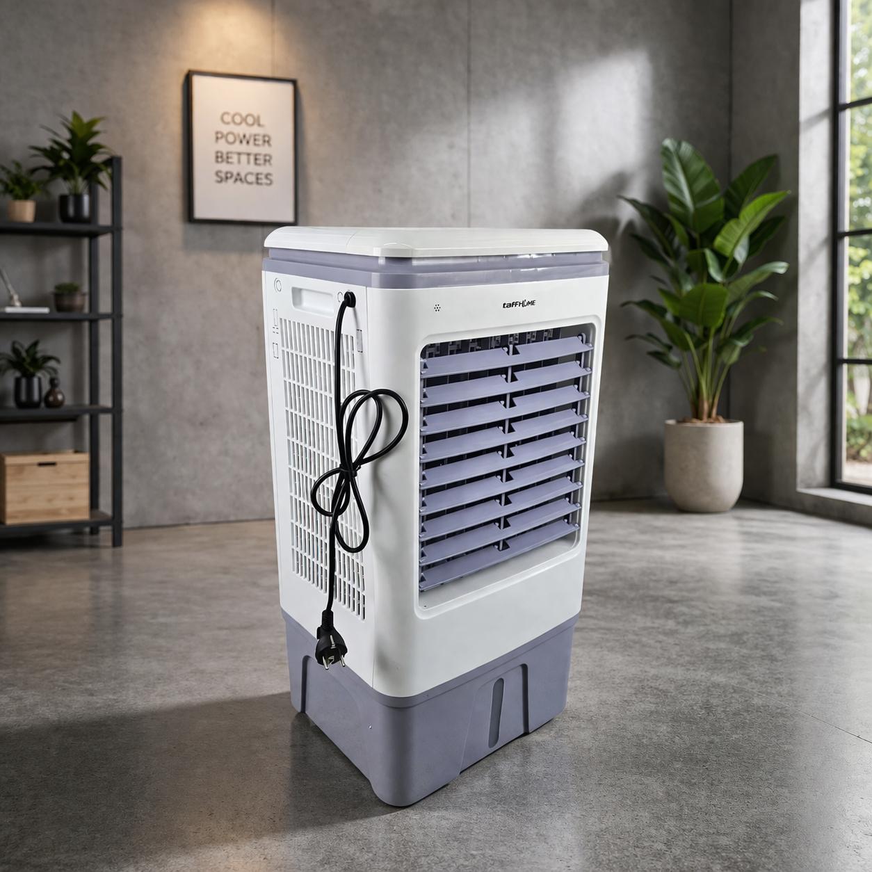 TaffHOME Kipas Air Cooler Industrial Pendingin Profesional untuk Area Industri, 3 Speed 30L 115W Remote