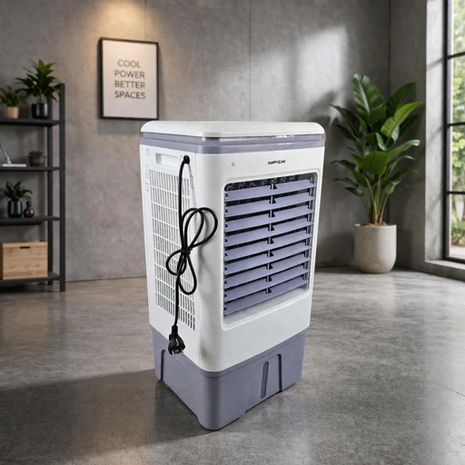 TaffHOME Kipas Air Cooler Industrial Pendingin Profesional untuk Area Industri, 3 Speed 30L 115W Remote