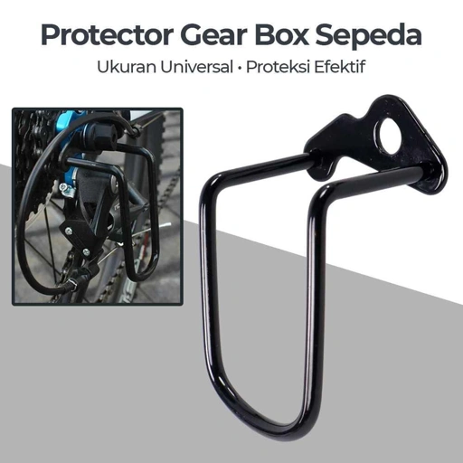 TaffSPORT Protector Gear Box Sepeda Melindungi Gear Box Belakang Anti Rusak, Universal, Bingkai Besi