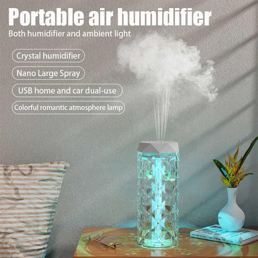 FOGYER Air Humidifier Mini Home Ultrasonic Diffuser LED RGB 400ml LF-103, Jaga Kelembapan Udara dengan Praktis dan Estetik