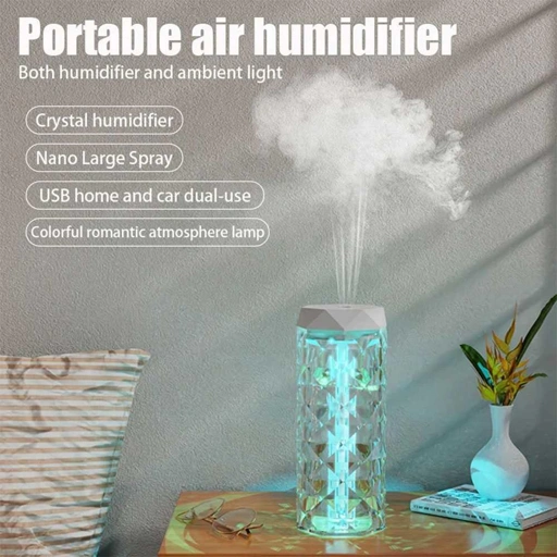 FOGYER Air Humidifier Mini Home Ultrasonic Diffuser LED RGB 400ml LF-103, Jaga Kelembapan Udara dengan Praktis dan Estetik