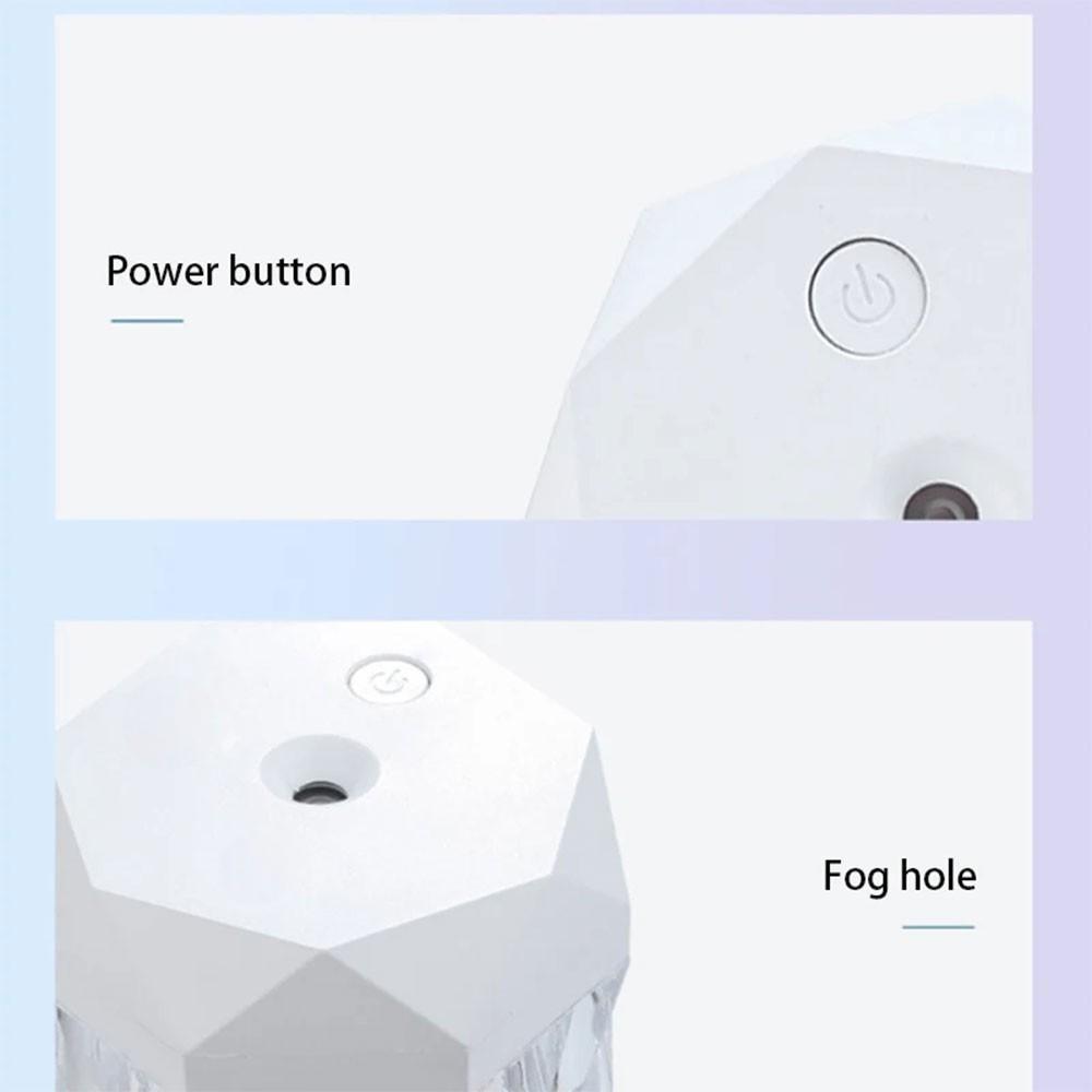FOGYER Air Humidifier Mini Home Ultrasonic Diffuser LED RGB 400ml LF-103, Jaga Kelembapan Udara dengan Praktis dan Estetik