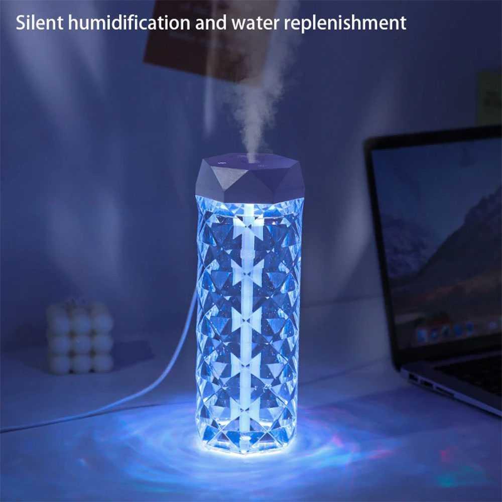 FOGYER Air Humidifier Mini Home Ultrasonic Diffuser LED RGB 400ml LF-103, Jaga Kelembapan Udara dengan Praktis dan Estetik
