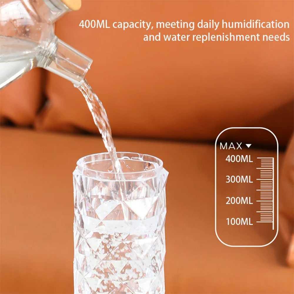 FOGYER Air Humidifier Mini Home Ultrasonic Diffuser LED RGB 400ml LF-103, Jaga Kelembapan Udara dengan Praktis dan Estetik