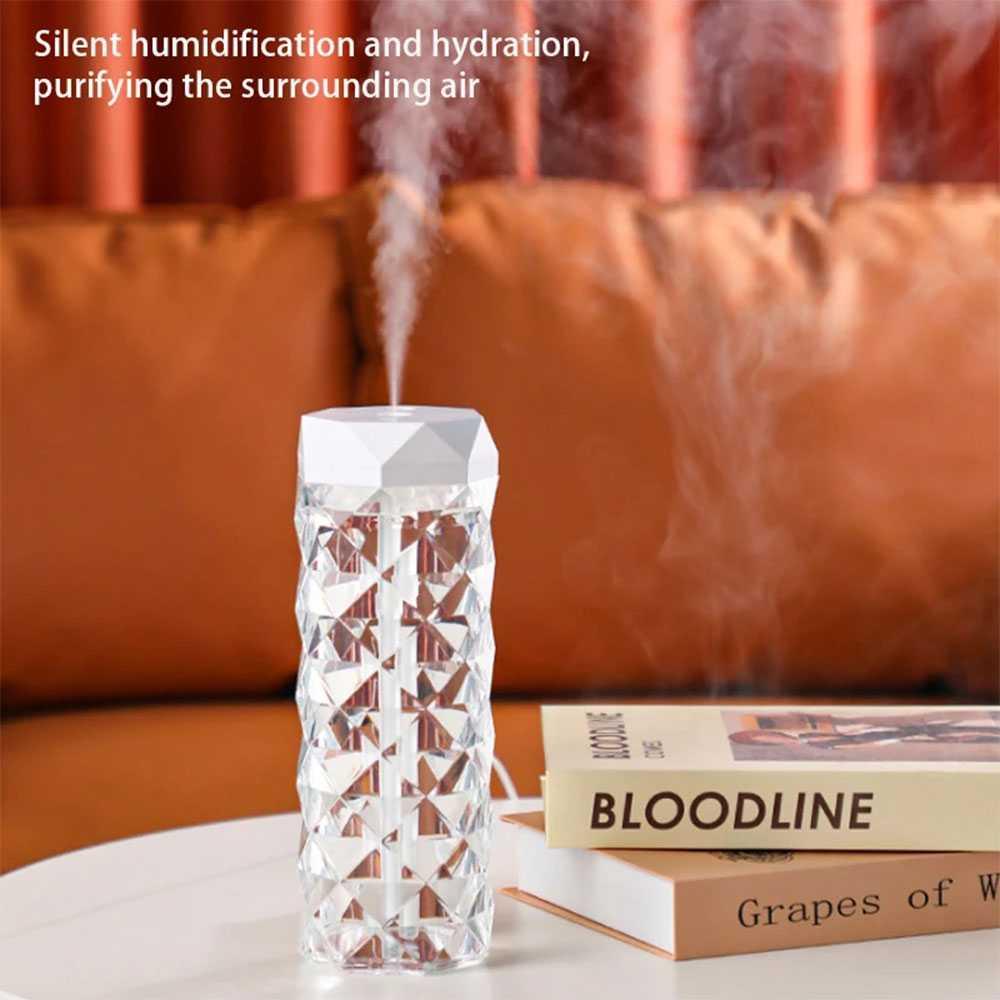 FOGYER Air Humidifier Mini Home Ultrasonic Diffuser LED RGB 400ml LF-103, Jaga Kelembapan Udara dengan Praktis dan Estetik
