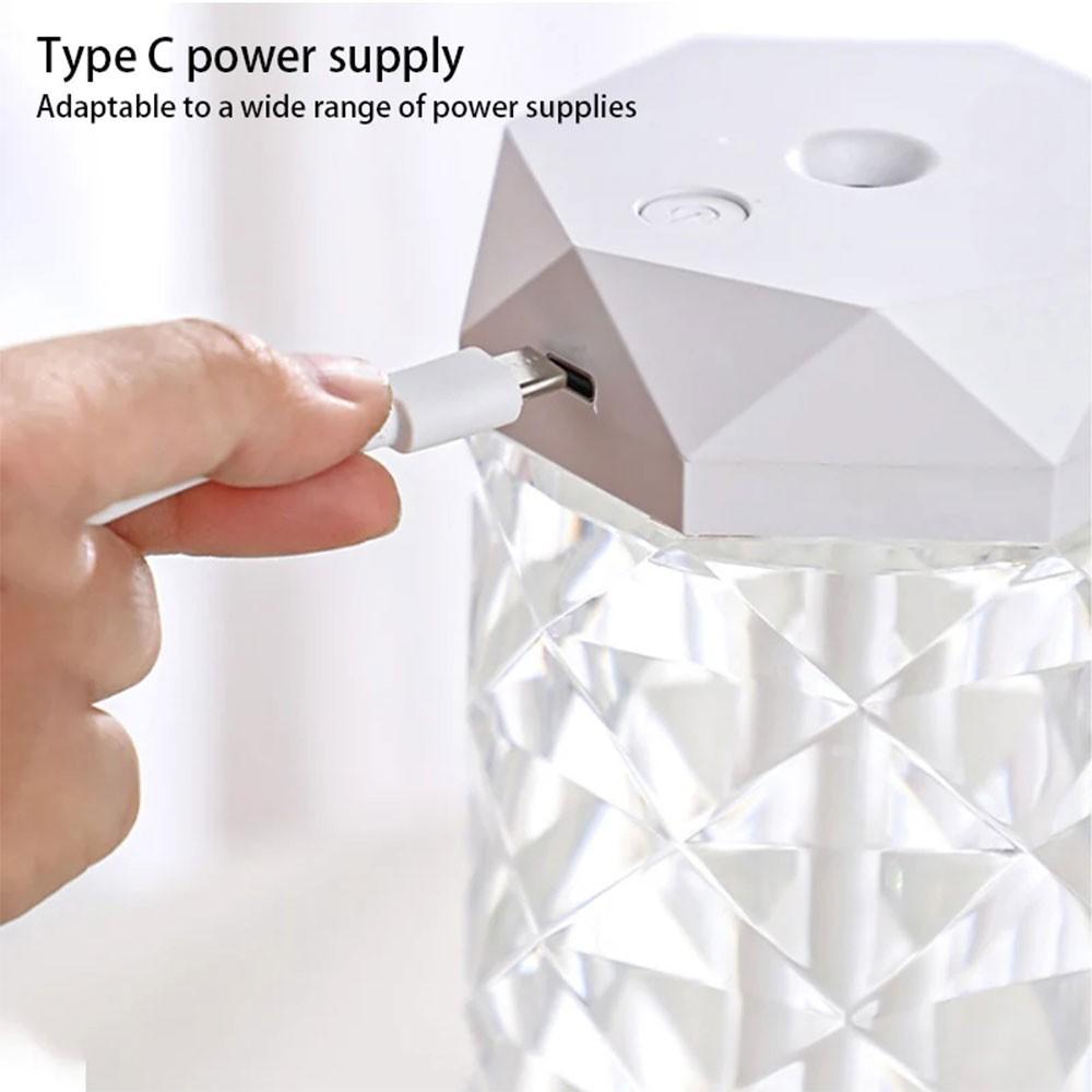 FOGYER Air Humidifier Mini Home Ultrasonic Diffuser LED RGB 400ml LF-103, Jaga Kelembapan Udara dengan Praktis dan Estetik