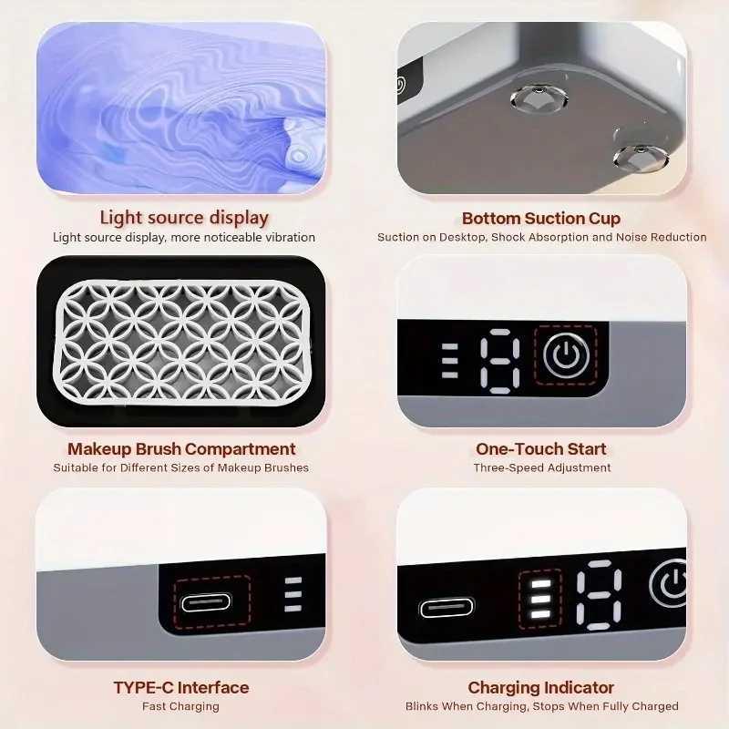 MOJOY Pembersih Kacamata Vibration Cleaner Membersihkan 360° dengan Getaran Tinggi