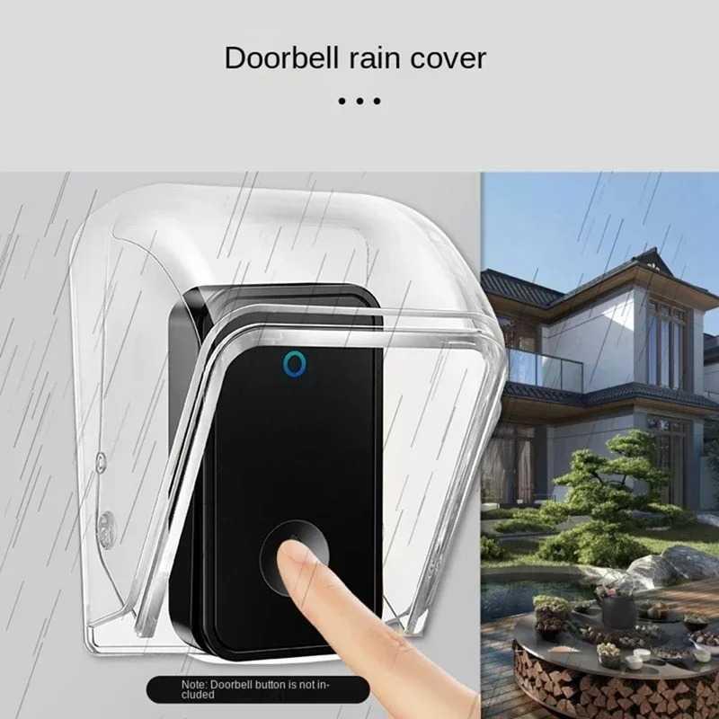 TaffHOME Doorbell Rain Cover Pelindung Bel Pintu Perlindungan Waterproof, Desain Geser