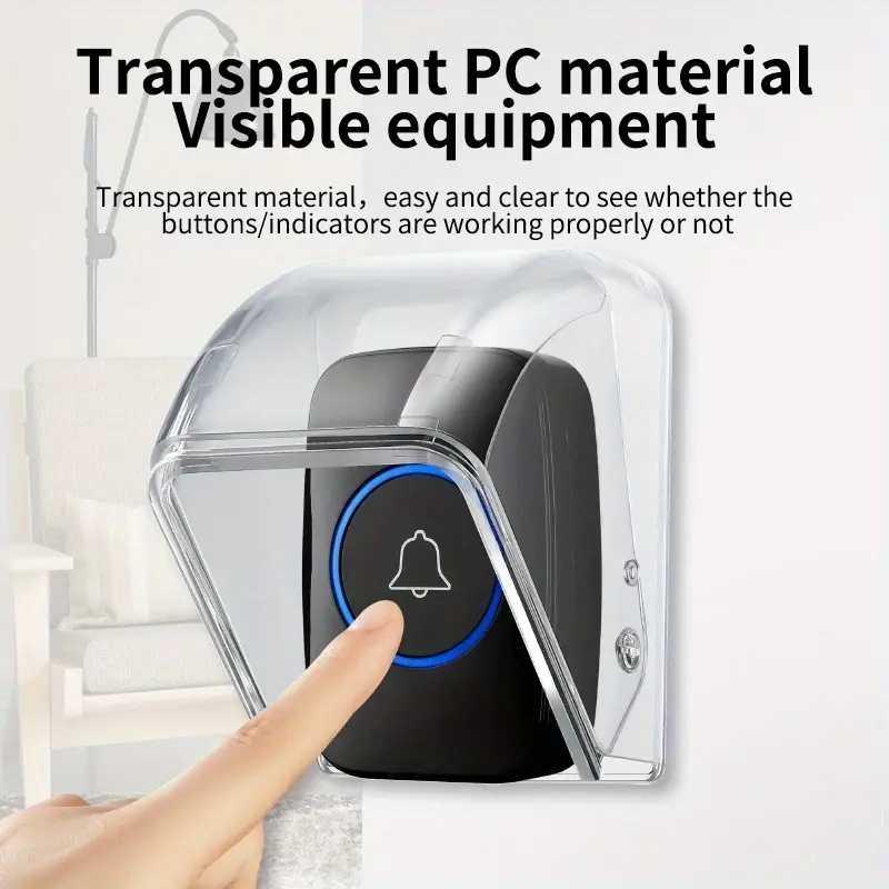 TaffHOME Doorbell Rain Cover Pelindung Bel Pintu Perlindungan Waterproof, Desain Geser
