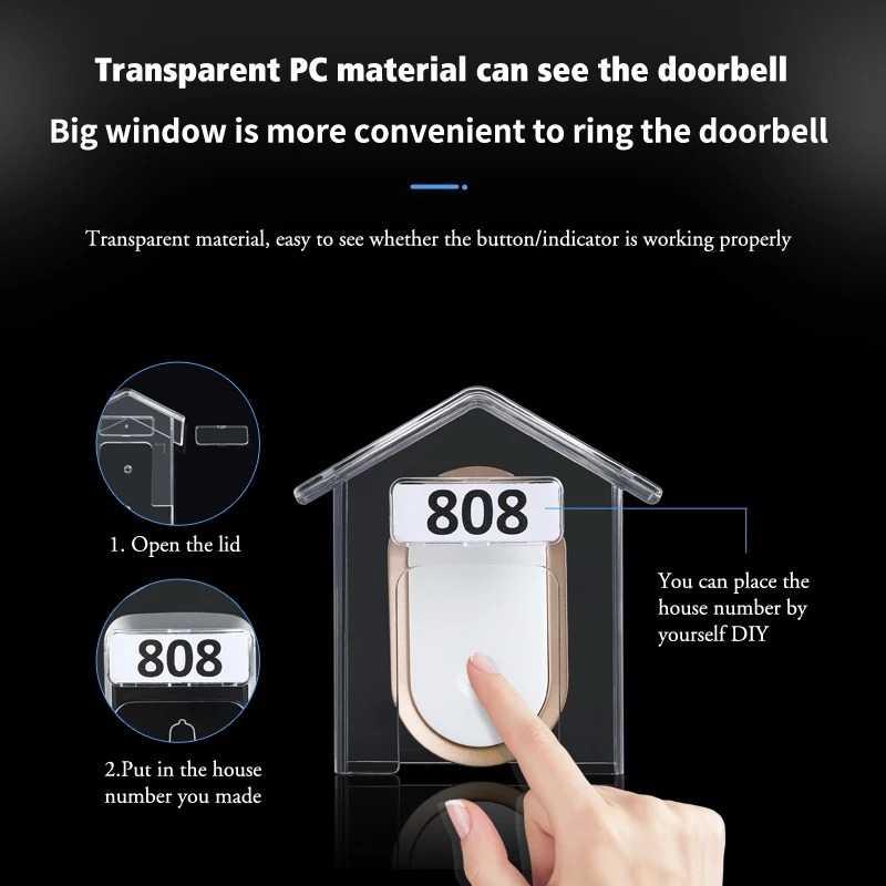 EMILEE Doorbell Rain Cover Pelindung Bel Pintu Perlindungan Terhadap Hujan dan Debu, Desain Unik