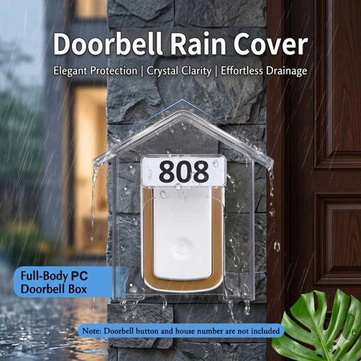 EMILEE Doorbell Rain Cover Pelindung Bel Pintu Perlindungan Terhadap Hujan dan Debu, Desain Unik