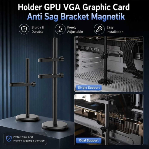 Coolcirc Holder GPU VGA Graphic Card Anti Sag Bracket Magnetik K01