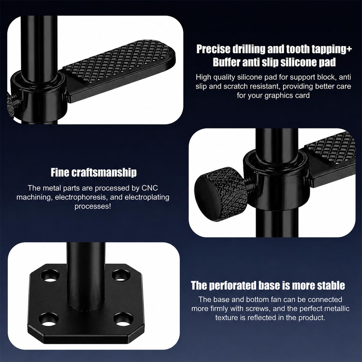 Generic ARGB GPU VGA Graphic Card Holder Stabilitas Optimal untuk GPU Berat, Cocok untuk Berbagai Build PC
