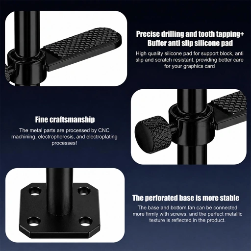 Generic ARGB GPU VGA Graphic Card Holder Stabilitas Optimal untuk GPU Berat, Cocok untuk Berbagai Build PC