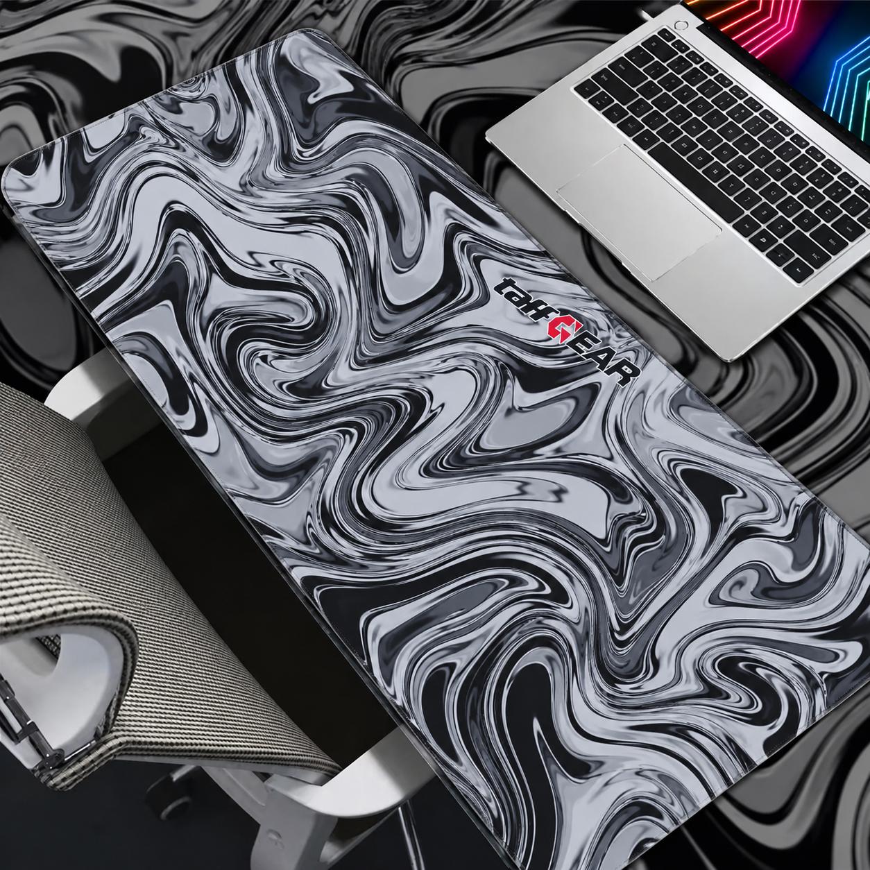 TaffGEAR Mouse Pad Gaming Fluid Marble Pattern Area Kerja Luas, Stabil, dan Nyaman, Desain Modern