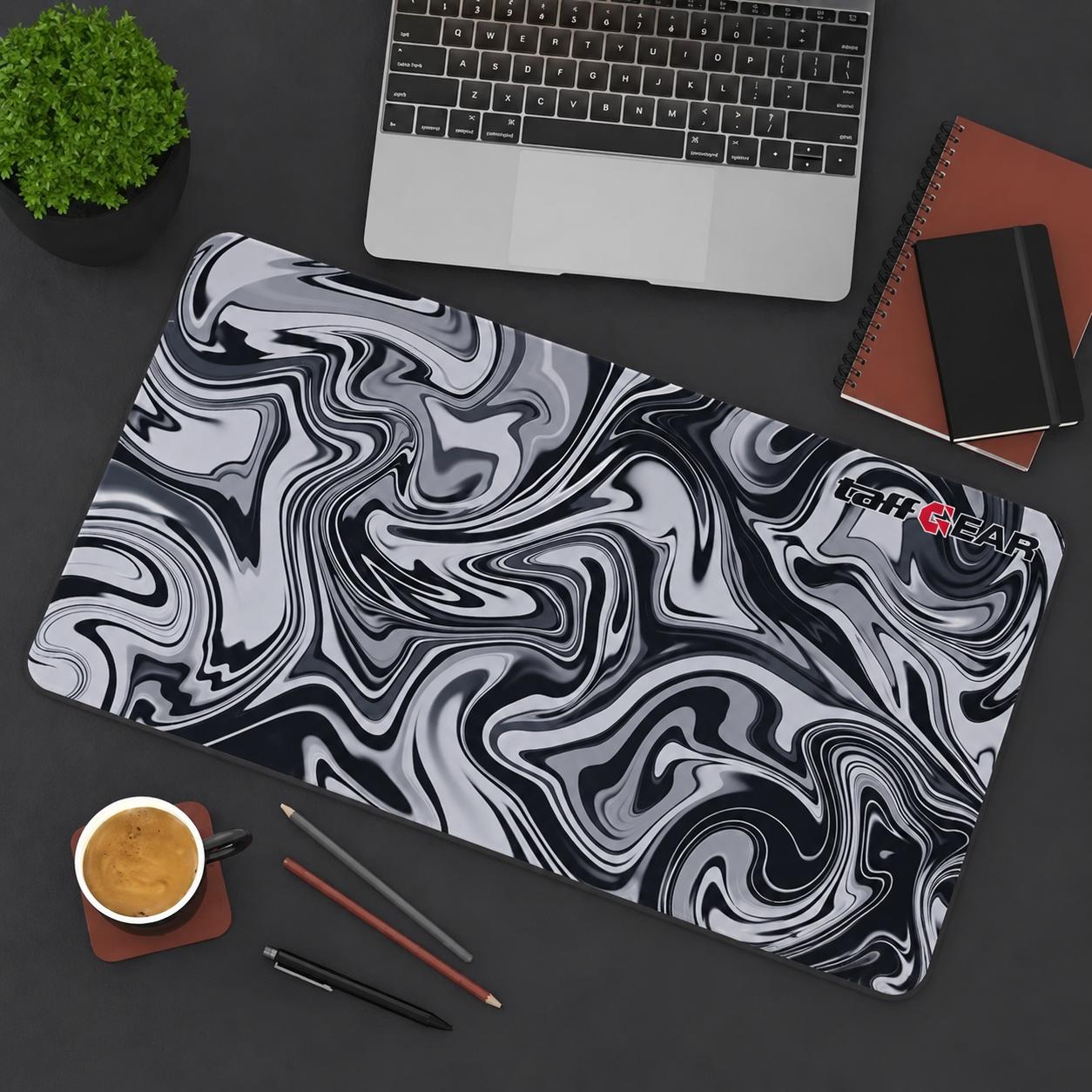 TaffGEAR Mouse Pad Gaming Fluid Marble Pattern Area Kerja Luas, Stabil, dan Nyaman, Desain Modern