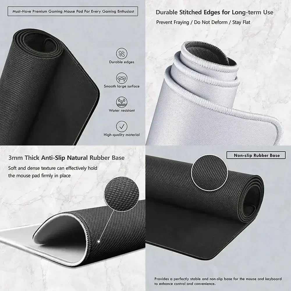 TaffGEAR Mouse Pad Gaming Fluid Marble Pattern Area Kerja Luas, Stabil, dan Nyaman, Desain Modern