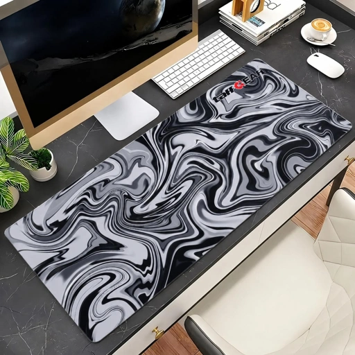 TaffGEAR Mouse Pad Gaming Fluid Marble Pattern Area Kerja Luas, Stabil, dan Nyaman, Desain Modern