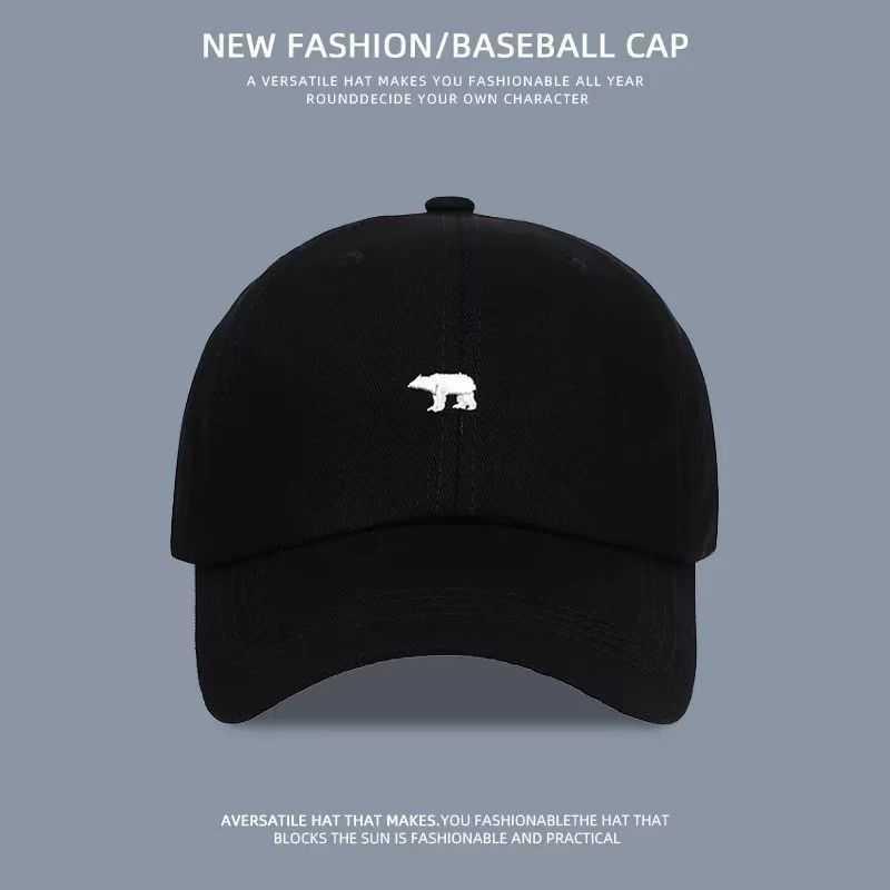 Bearlu Topi Baseball Cap Bordir Polar Bear Upgrade Gaya dengan Perlindungan Matahari dan Tampilan Trendi