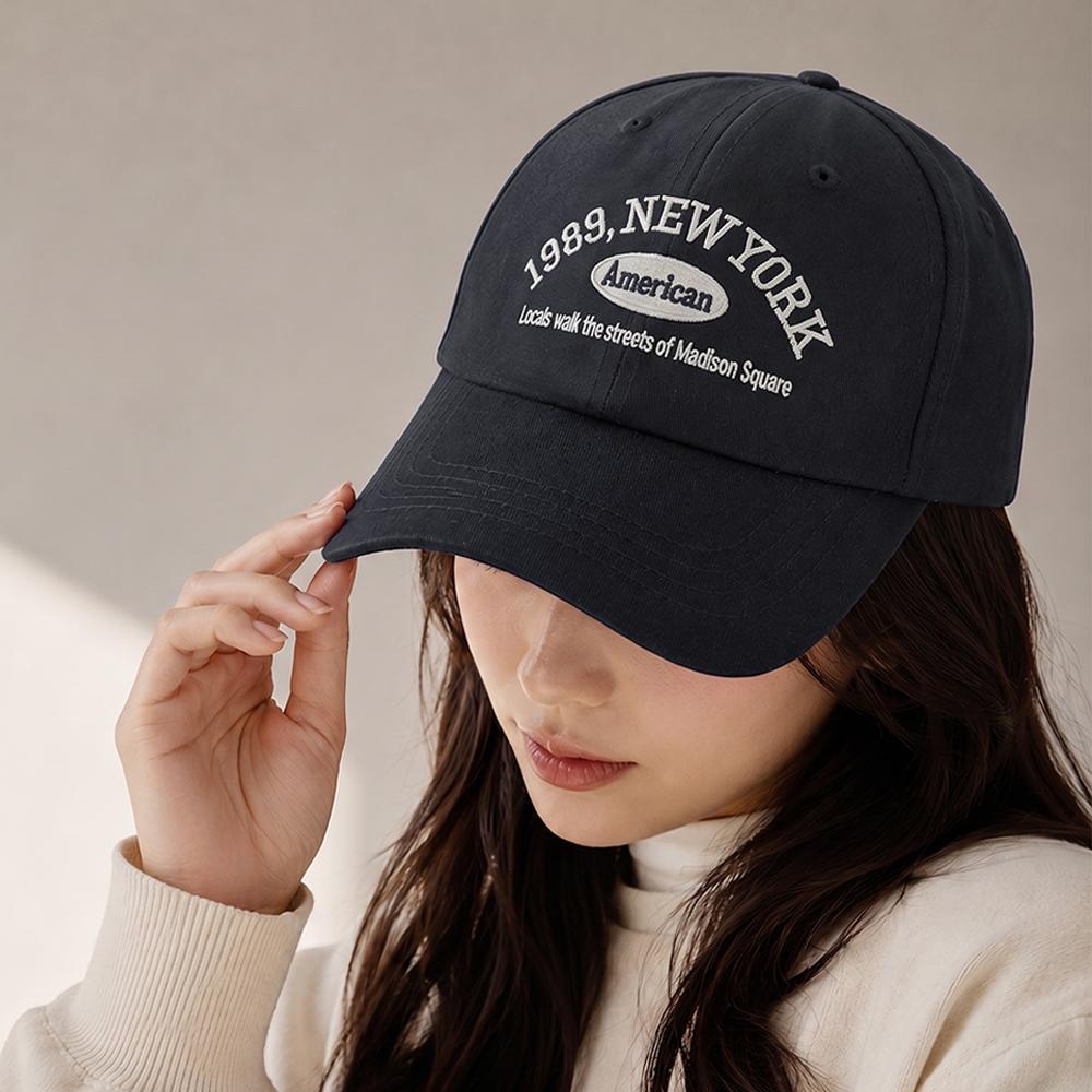 MUJE Topi Baseball Cap Bordir Adjustable 1989 New York Gaya Kasual untuk Aktivitas Sehari-hari, Traveling, dan Outdoor