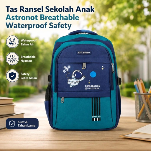 TKSB Tas Ransel Sekolah Anak Astronot Nyaman dan Aman, Desain Keren